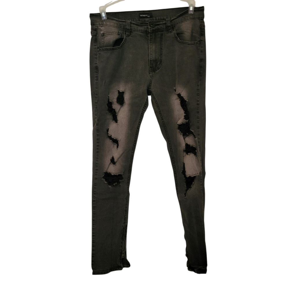 Kayden K Destroyed Jeans Black sz 32